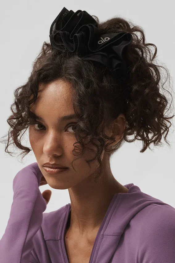 Goma para el pelo oversize Sweet Nothing de malla - Negro