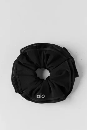 Goma para el pelo oversize Sweet Nothing de malla – Negro