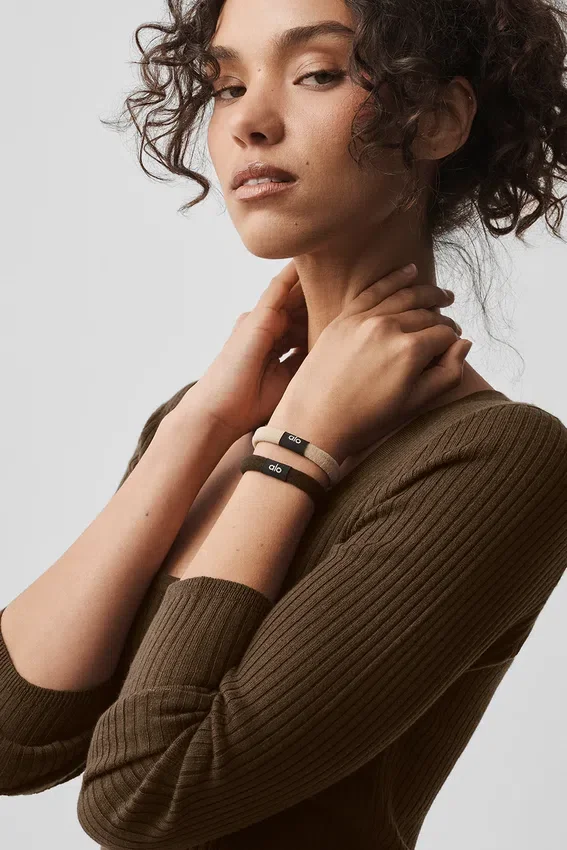 Gomas de pelo Untangled (paquete de 6) - Beige/Espresso