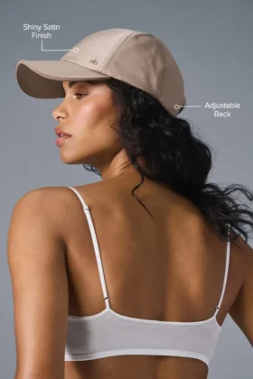 Gorra de satén «Off-Duty» – Gris topo satinado