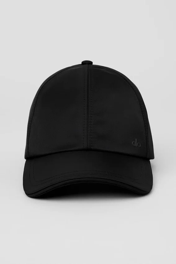 Gorra de satén para el tiempo libre - Negra