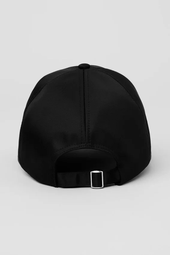 Gorra de satén para el tiempo libre - Negra