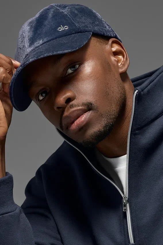 Gorra «Off-Duty» de terciopelo - Azul marino
