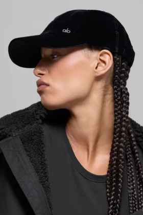 Gorra «Off-Duty» de terciopelo – Negro