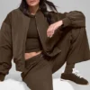 Chaqueta bomber Urbanite de piel sintética - Espresso/Marfil