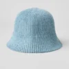 Gorro cloche de punto vaquero - Azul celeste/Azul celeste oscuro