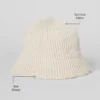Gorro cloche de punto vaquero - Marfil/Leche de avena