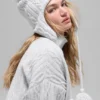 Gorro con orejeras «Winter Bliss» de punto trenzado - Gris jaspeado deportivo
