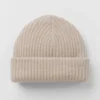 Gorro de cachemira Courchevel - Grano de avena jaspeado