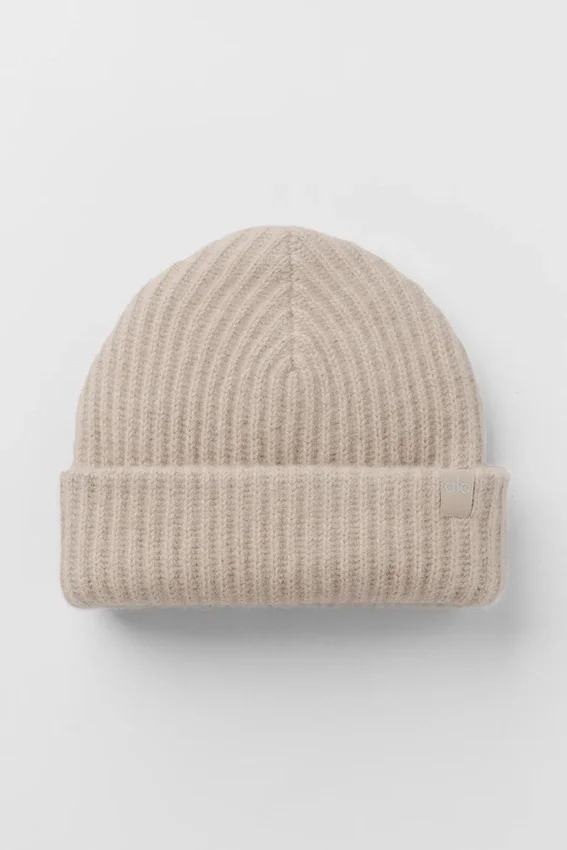 Gorro de cachemira Courchevel - Grano de avena jaspeado