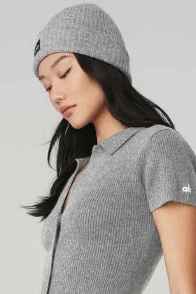 Gorro de cachemira - Gris paloma jaspeado
