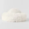 Gorro de cachemira y pelo sintético Courchevel - Marfil