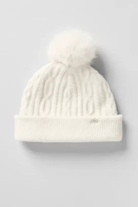 Gorro de punto trenzado «Winter Bliss» – Marfil
