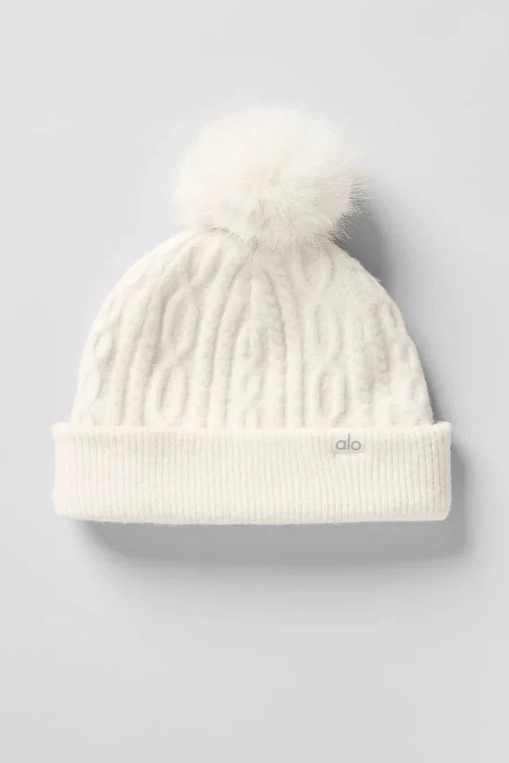 Gorro de punto trenzado «Winter Bliss» - Marfil