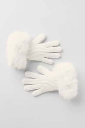 Guantes de cachemira Courchevel – Marfil