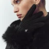 Guantes de cachemira Courchevel - Negro