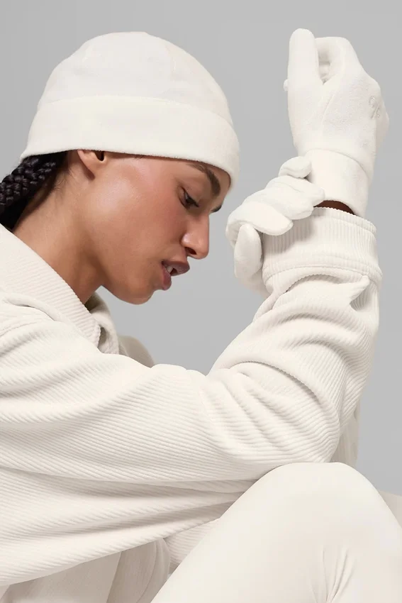 Guantes de forro polar de alto rendimiento - Marfil/Marfil