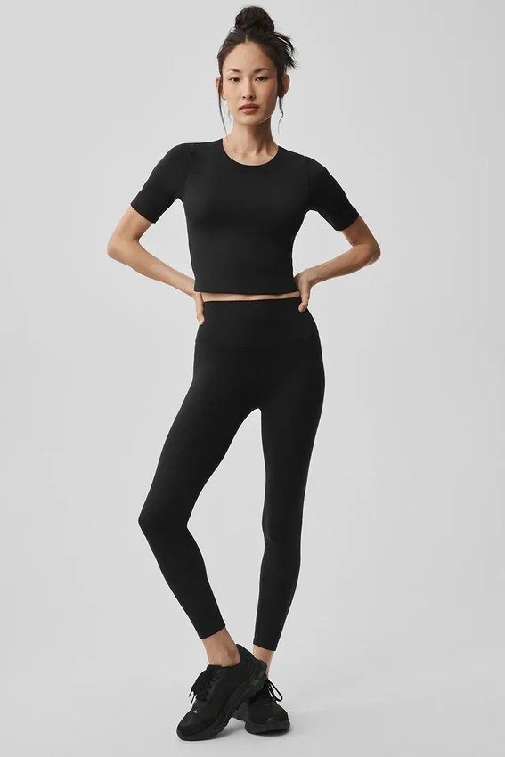 High-Waist 7/8 Leggings Alo Softsculpt - Negro