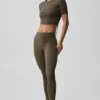 High-Waist 7/8 Leggings Alo Softsculpt - Olive Tree