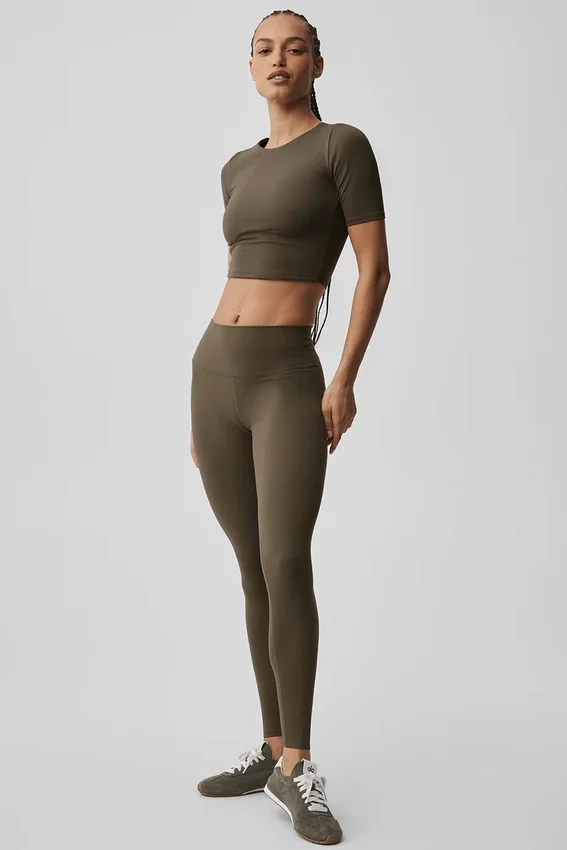 High-Waist 7/8 Leggings Alo Softsculpt - Olive Tree
