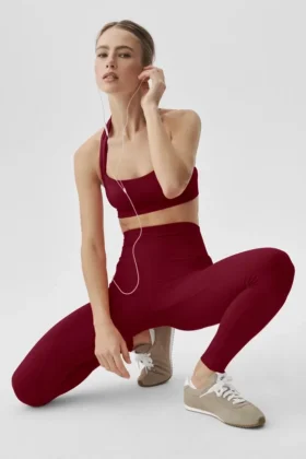 High-Waist 7/8 Leggings Alo Softsculpt – Rojo Summer Romance