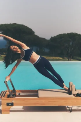 High-Waist Airbrush 7/8 «Better Together» - Azul marino/Blanco