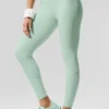 High-Waist Airbrush 7/8 «Better Together» - Menta/Blanco