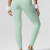 High-Waist Airbrush 7/8 «Better Together» - Menta/Blanco
