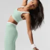 High-Waist Airbrush 7/8 «Better Together» - Menta/Blanco