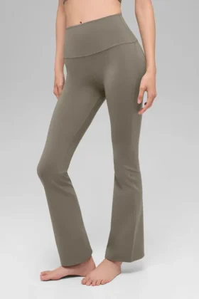 High-Waist Airbrush 7/8 Bootcut Leggings – Cacao claro