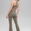 High-Waist Airbrush 7/8 Bootcut Leggings - Cacao claro
