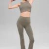 High-Waist Airbrush 7/8 Bootcut Leggings - Cacao claro