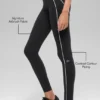 High-Waist Airbrush 7/8 «Heart Throb» - Negro/Blanco