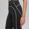 High-Waist Airbrush 7/8 «Heart Throb» - Negro/Blanco