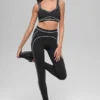 High-Waist Airbrush 7/8 «Heart Throb» - Negro/Blanco
