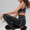 High-Waist Airbrush 7/8 «Heart Throb» - Negro/Blanco