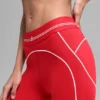 High-Waist Airbrush 7/8 «Heart Throb» - Rojo brillante/Blanco