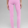 High-Waist Airbrush 7/8 «Heart Throb» - Rosa Candy Heart/Blanco