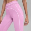 High-Waist Airbrush 7/8 «Heart Throb» - Rosa Candy Heart/Blanco