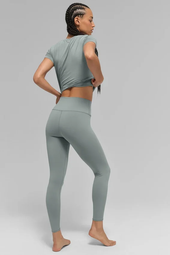 High-Waist Airbrush Airbrush Legging 7/8 - Gris lunar