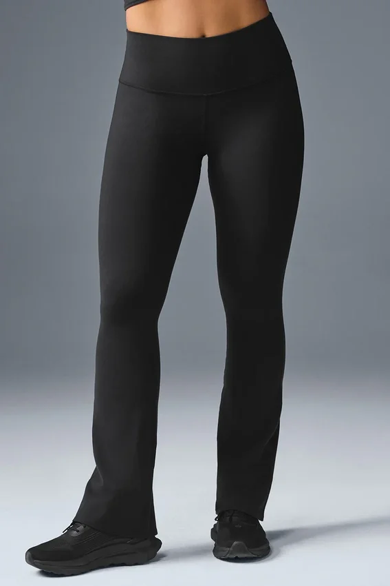 High-Waist Airbrush Bootcut Legging - Negro
