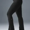 High-Waist Airbrush Bootcut Legging - Negro