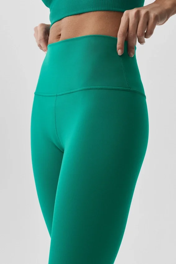 High-Waist Airbrush Capri de 16" - Emerald Isle