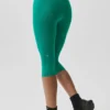 High-Waist Airbrush Capri de 16" - Emerald Isle