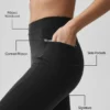 High-Waist Airbrush Fast Track Legging – Negro/Blanco