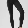 High-Waist Airbrush Fast Track Legging – Negro/Blanco