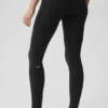 High-Waist Airbrush Fast Track Legging – Negro/Blanco