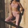 High-Waist Airbrush Fast Track Legging - Rosa vintage/Blanco