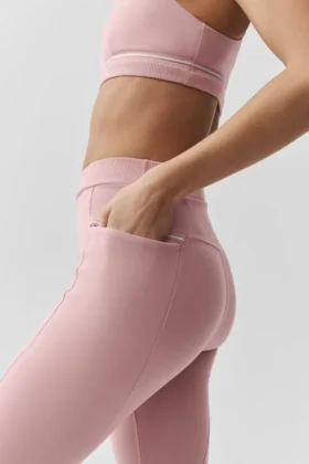 High-Waist Airbrush Fast Track Legging – Rosa vintage/Blanco