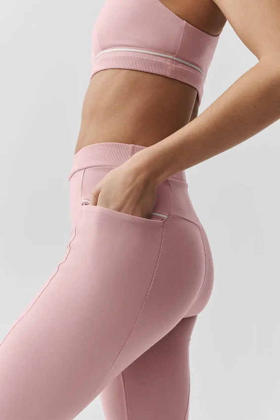 High-Waist Airbrush Fast Track Legging - Rosa vintage/Blanco